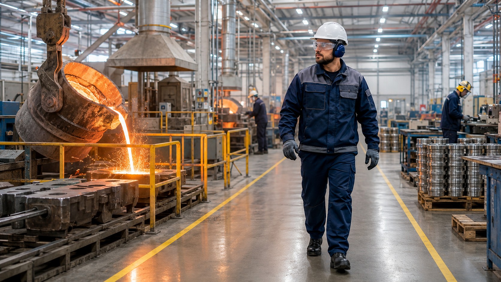 Almanya'da metal fabrikalarında işçilerin vardiya döngüsü ve günlük rutini
