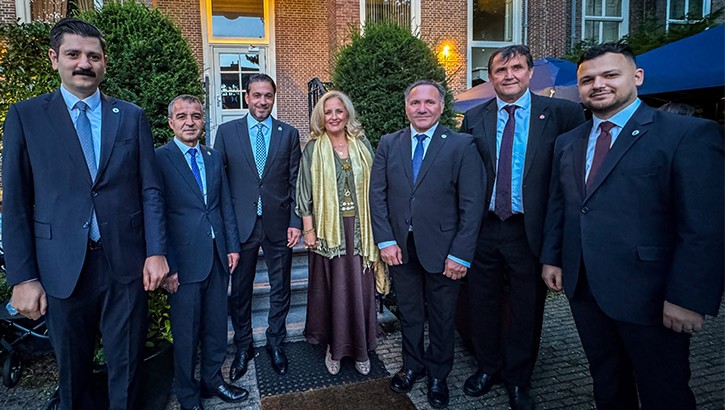 UID heyeti Lahey Büyükelçisi Yazgan'ı yeni görevinde başarılı olmayı dileyen resepsiyonda ağırladı